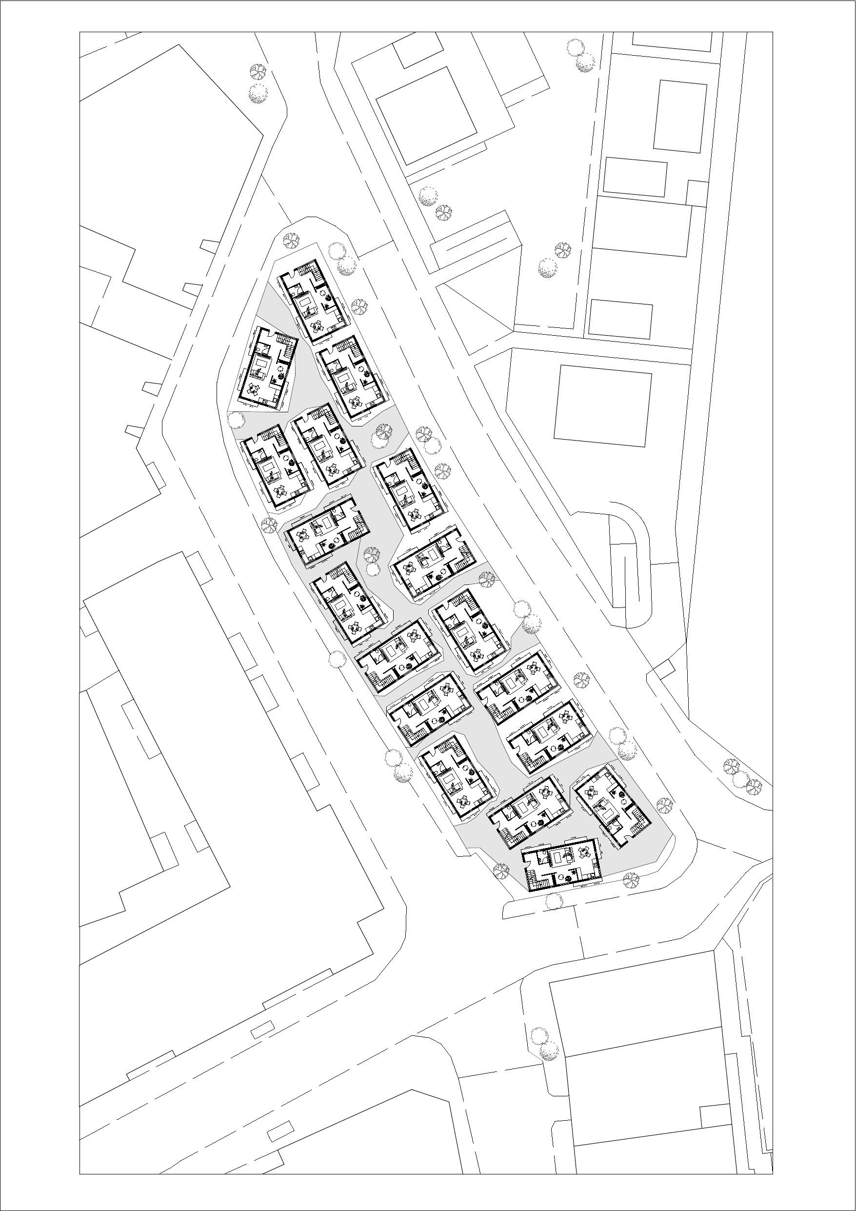 Masterplan of the Hackney site at 1:400
