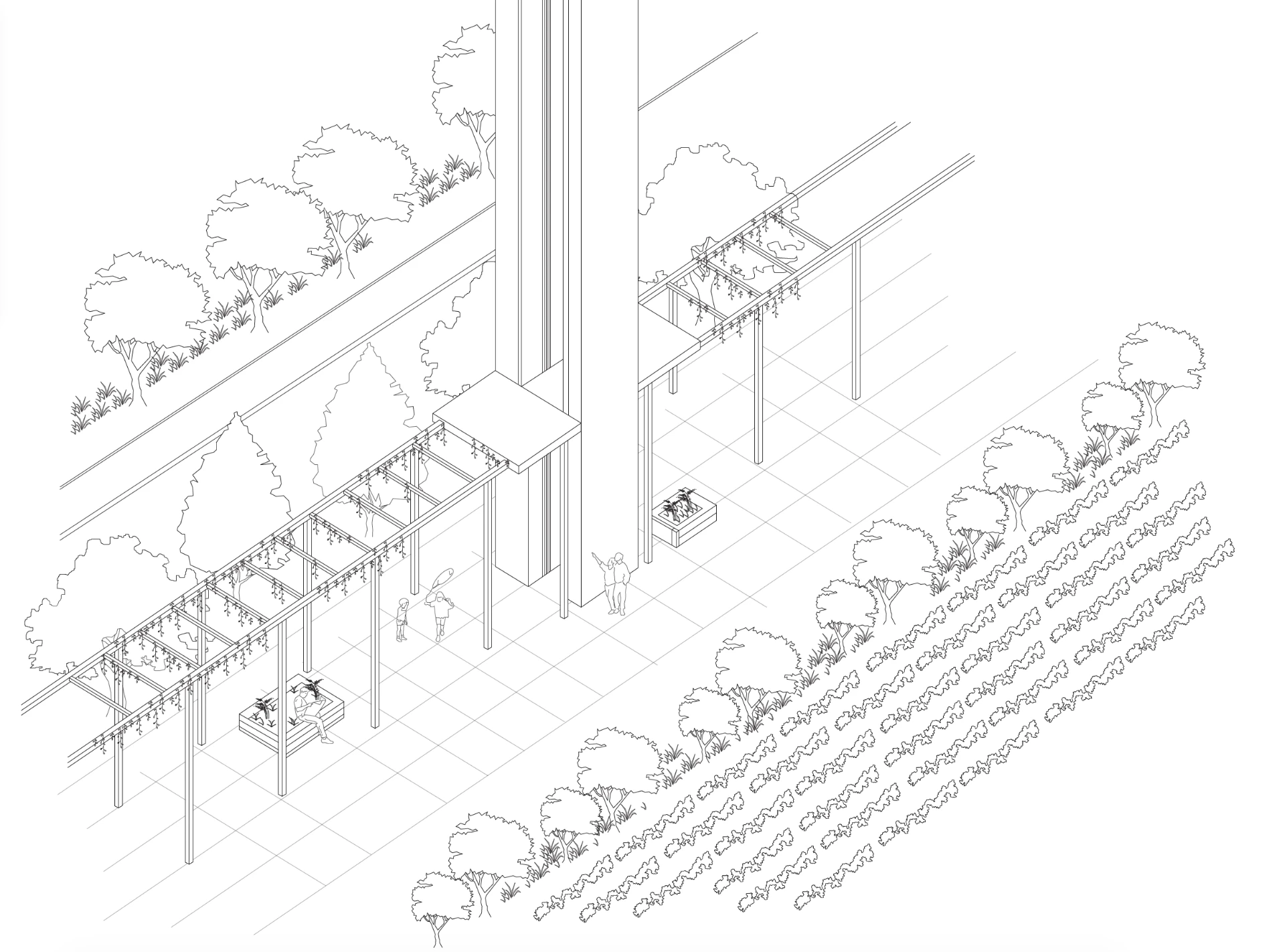 Vidgulfo Metropolitan Circuit landscape axonometric drawing
